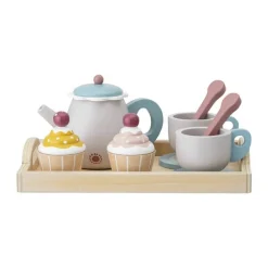 Bloomingville Mini MINI Gentrim Legetøjsmad H 10 x B 15,5 x L 21 cm - Plywood - Grå