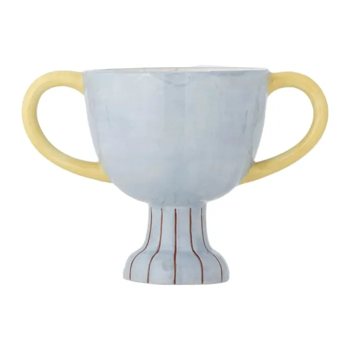 Bloomingville Mini Urtepotteskjuler - Trophy H 16 x B 14 cm - Keramik - Blå