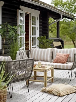 Bloomingville Mundo Loungestol - 2 stk. H 72 x B 74 x L 87 cm - Metal - Grøn