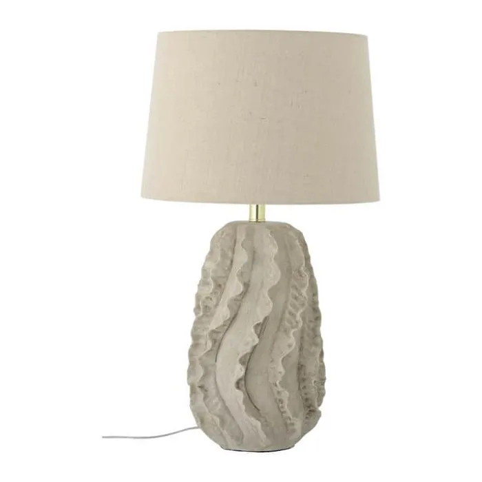 Bloomingville Natika Bordlampe H 64 x Ø 38 cm - Stentøj/hør - Natur