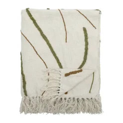 Bloomingville Osasio Plaid B 150 x L 130 cm - Bomuld - Grøn