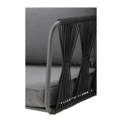Bloomingville Pavone Sofa H 72 x B 68 x L 174 cm - Metal - Sort