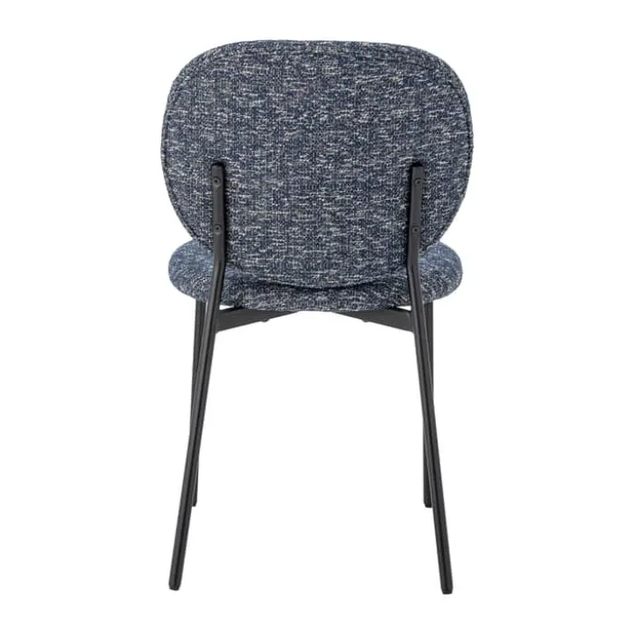 Bloomingville Percey Spisebordsstol H 82 x B 47 x D 56 cm - Træ/polyester - Blå