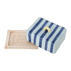 Bloomingville Phoenix Smørboks H 9,5 x 11,5 x 14,5 cm - Stentøj - Multifarvet