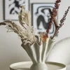Bloomingville Plier Vase Ø 28,5 x H 29 cm - Stentøj - Natur