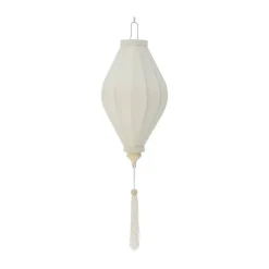 Bloomingville Pomp Dekoration Ø 20 x H 39 cm - Bambus/polyester - Hvid