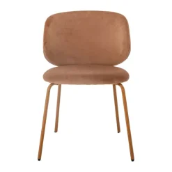 Bloomingville Ponte Spisebordsstol - 2 stk. H 77 x B 55 x L 53 cm - Polyester - Orange