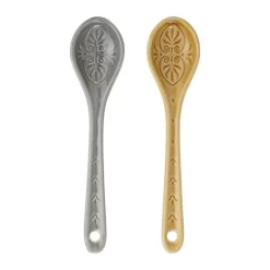 Bloomingville Rani Ske - 2 stk. L 15 cm - Stentøj - Gul/grå
