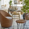 Bloomingville Roccas Sofabord H 46 cm - Polyrattan - Brun