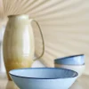 Bloomingville Sandrine Skål Ø 26,5 cm - Stentøj - Blå
