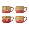 Bloomingville Sheen Krus - 4 stk. 40 cl - Stentøj - Rød