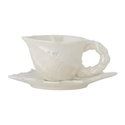 Bloomingville Shellie Kop m. underkop 15 cl - Stentøj - Hvid