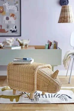 Bloomingville Soffe Taburet H 30 x B 24 x L 53 cm - Rattan - Natur