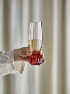 Bloomingville Taurin Champagneglas 25 cl - Glas - Lyserød