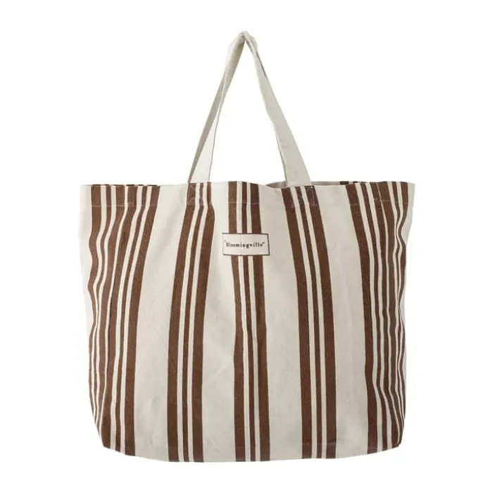 Bloomingville Trina Indkøbspose H 40 x B 16 x L 46 cm - Bomuld - Brun