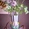 Bloomingville Vase - Miss Jody Ø 14 x H 22,5 cm - Stentøj - Rose