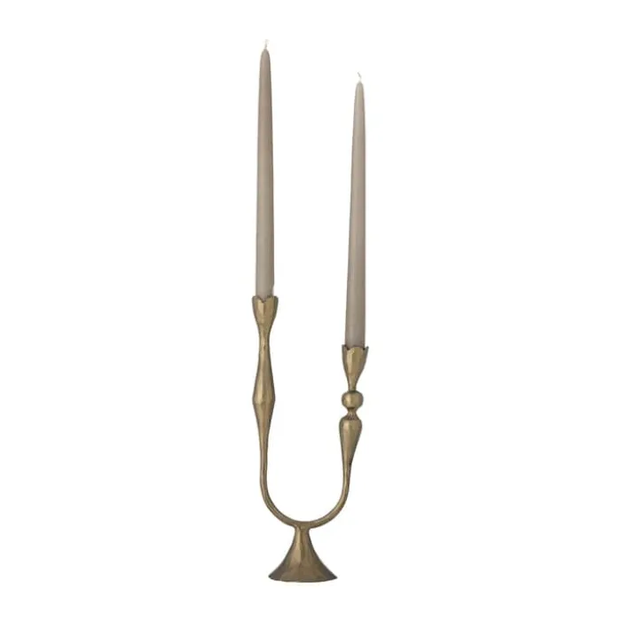 Bloomingville Vesc Lysestage H 30,5 x B 12 cm - Metal - Messing