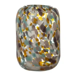 Bloomingville Vidia Vase Ø 13 x H 18 cm - Glas - Orange
