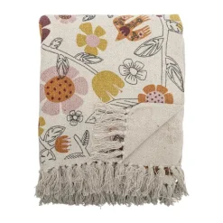 Bloomingville Vivielle Plaid B 130 x L 160 cm - Genanvendt bomuld - Multifarvet