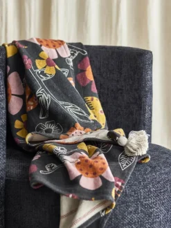 Bloomingville Vivielle Plaid B 130 x L 160 cm - Genanvendt bomuld - Multifarvet