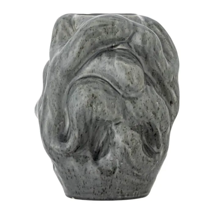 Bloomingville Vuelle Vase Ø 24,5 x H 30,5 cm - Stentøj - Grå