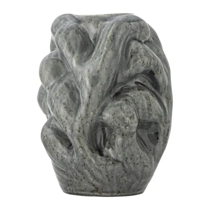 Bloomingville Vuelle Vase Ø 24,5 x H 30,5 cm - Stentøj - Grå