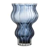 Bloomingville Zanna Vase Ø 17,5 x H 26 cm - Glas - Blå