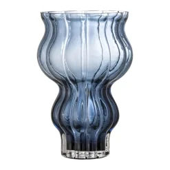 Bloomingville Zanna Vase Ø 17,5 x H 26 cm - Glas - Blå