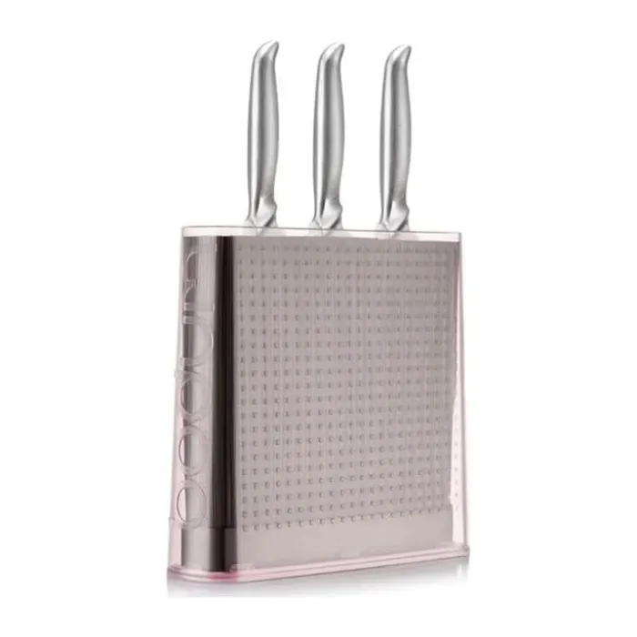 Bodum Bistro Knivblok H 20,1 x B 21,3 x L 6,8 cm - Plastik/gummi - Lyserød