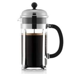 Bodum Chambord Stempelkande 1 liter - Rustfrit stål/BPA-frit plastik - Krom
