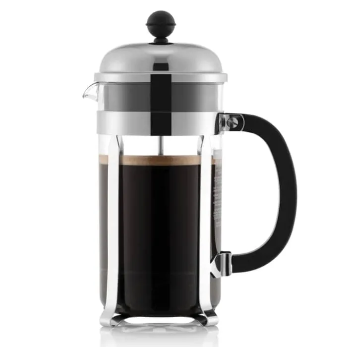 Bodum Chambord Stempelkande 1 liter - Rustfrit stål/BPA-frit plastik - Krom
