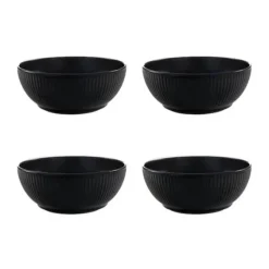 Bodum Douro Skål - 4 stk. Ø 14,5 cm - Porcelæn - Sort