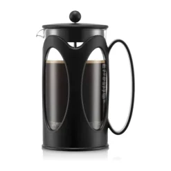 Bodum Kenya Kaffebrygger 1 liter - Rustfrit stål/plastik/borosilikat glas - Sort