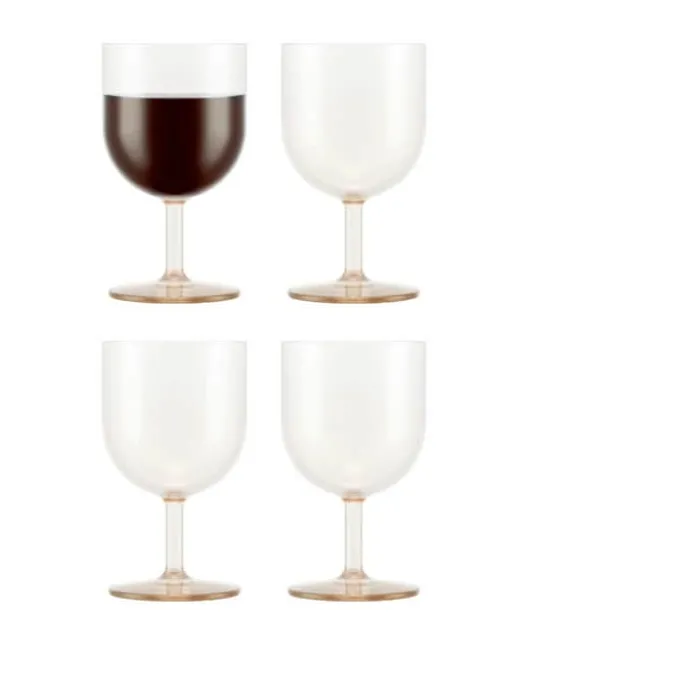 Bodum Oktett Rødvinsglas - 4 stk. 25 cl - Plastik - Strawberry
