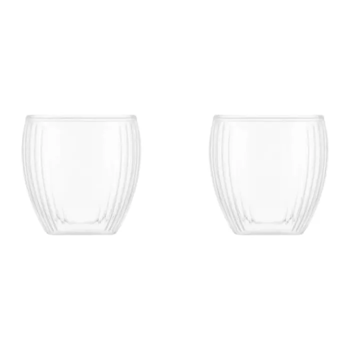 Bodum Pavina Vandglas - 2 stk. 20 cl - Borosilikatglas/silikone - Klar