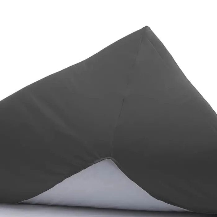 Borås Cotton Cloud Splitlagen - U B 210 x L 210 cm - Bomuldssatin - Antracit grå