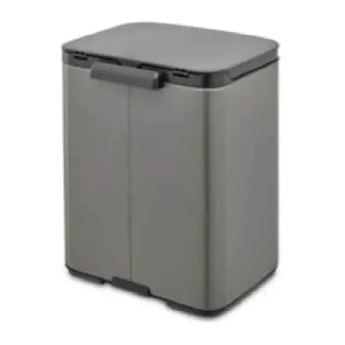 Brabantia BO Affaldsspand 7 liter - Stål/plastik - Platinum