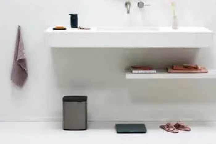 Brabantia BO Affaldsspand 7 liter - Stål/plastik - Platinum