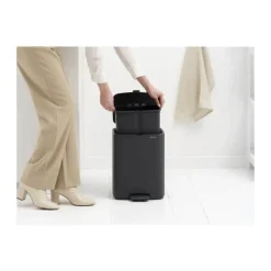 Brabantia Bo Pedalspand 12 liter - Stål - Grå
