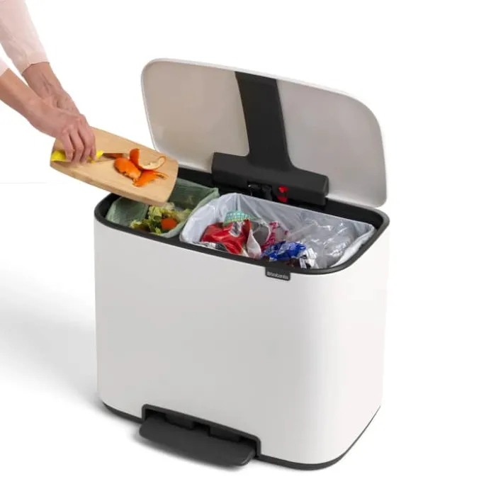 Brabantia BO Pedalspand 11/23 liter - Metal - Hvid