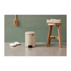 Brabantia NewIcon Pedalspand 3 liter - Stål/plastik - Soft beige