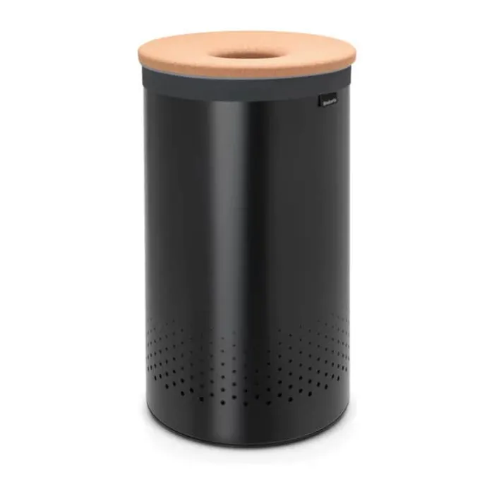 Brabantia Vasketøjskurv 60 liter - Med korklåg - Sort