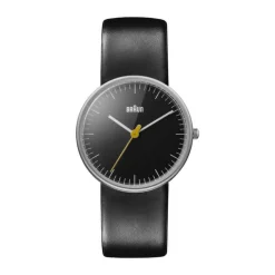Braun Classic Armbåndsur - Dame Ø 3,1 cm - Rustfrit stål/læder - Sort/sølv