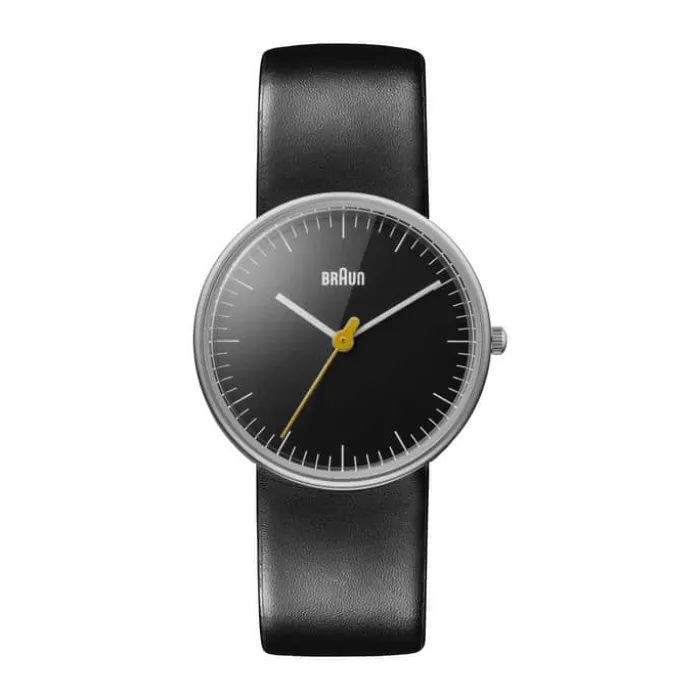 Braun Classic Armbåndsur - Dame Ø 3,1 cm - Rustfrit stål/læder - Sort/sølv