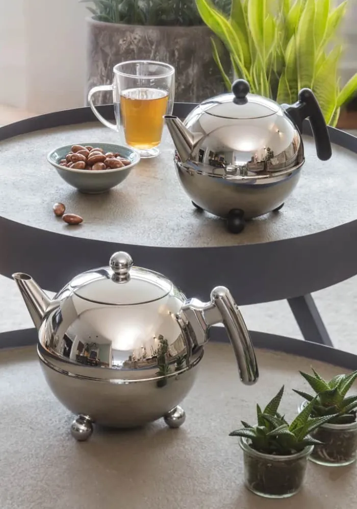 Bredemeijer Bella Ronde Tekande 1,2 liter - Rustfrit stål - Sort