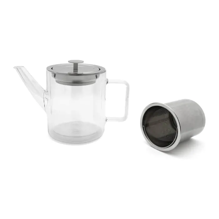 Bredemeijer Tekande m. Filter 1 liter - Glas/rustfrit stål - Klar