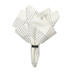 Broste Copenhagen Alice Stofserviet B 45 x L 45 cm - Bomuld - Sort