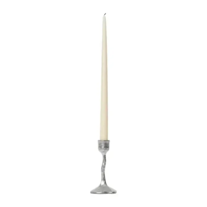 Broste Copenhagen Amy Lysestage H 15 cm - Aluminium - Sølvfarvet