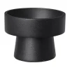 Broste Copenhagen Anker Lysestage Ø 8 x H 6 cm - Aluminium - Sort