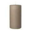 Broste Copenhagen Church Bloklys Ø 10 x H 20 cm - Paraffin - Linen